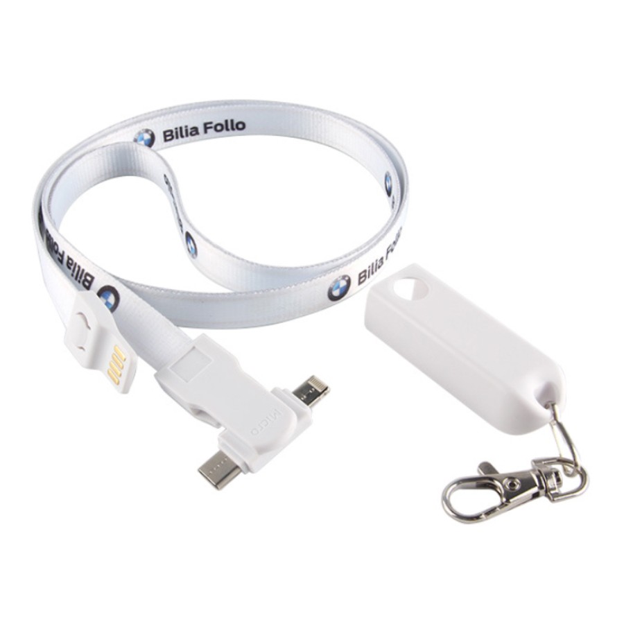 3-in-1 Lanyard Charging Cable Supports Full Color Printing And Most Cell Phones 4