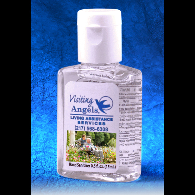 0.5 oz Compact Hand Sanitizer Antibacterial Gel in Flip-Top Squeeze Bottle (PhotoImage 4 Color) 5