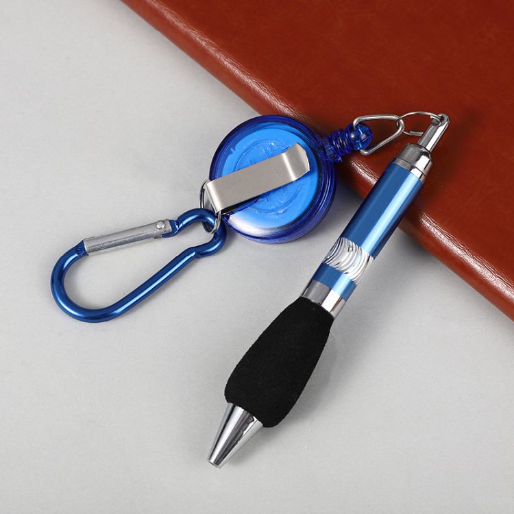 Carabiner Retractable Badge Reel with Pen 5