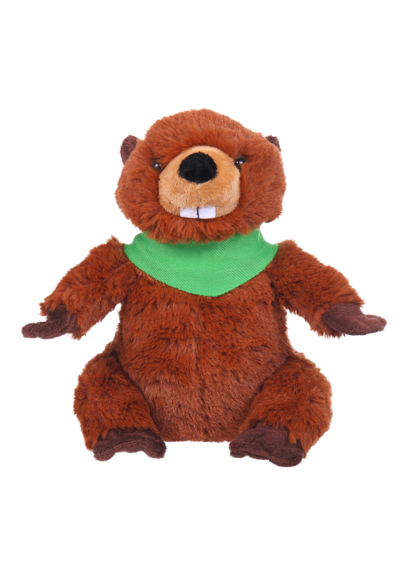 Soft Plush Sitting Beaver wearing a Bandana 5