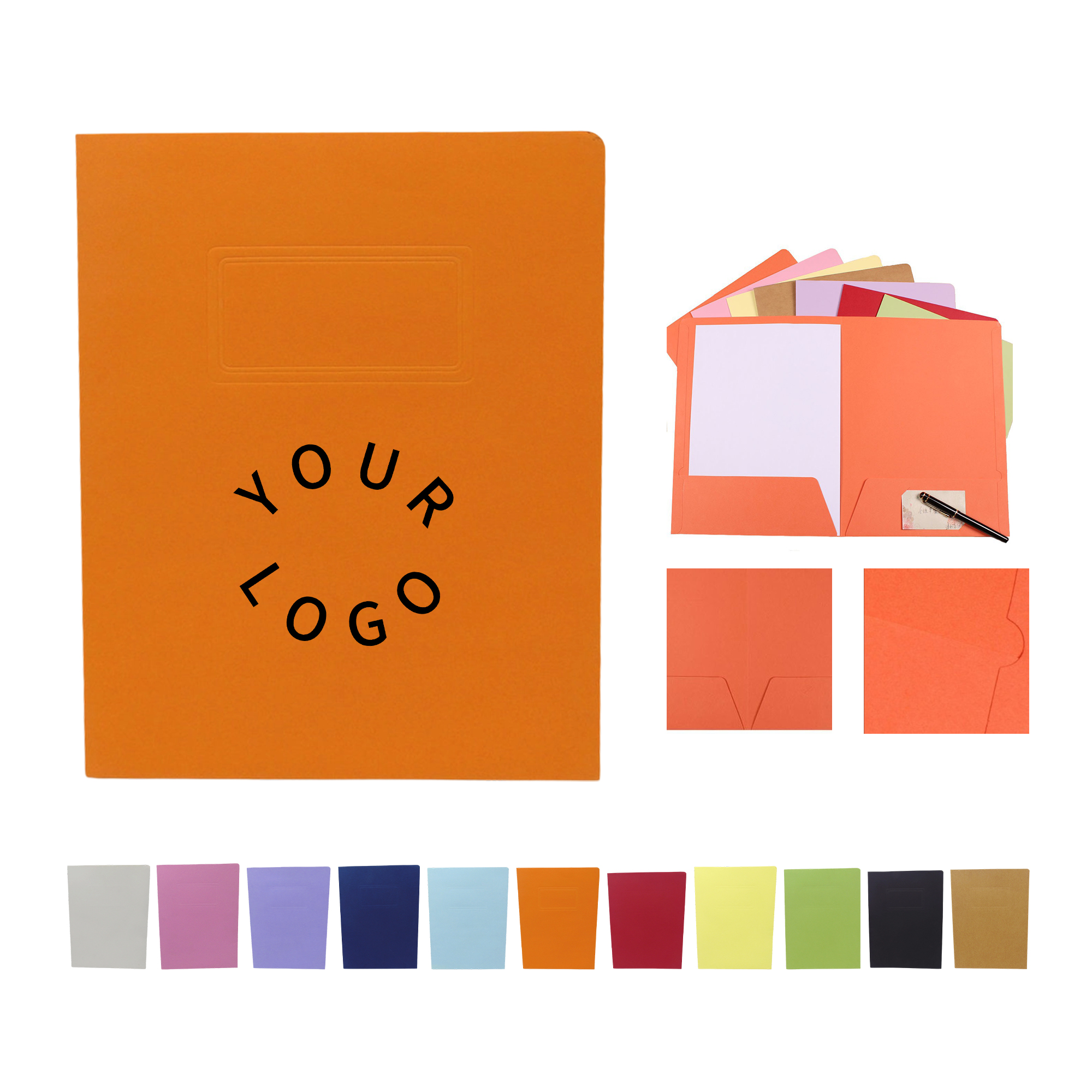 A4 Paper Pocket Folder with Business Card Holder 3