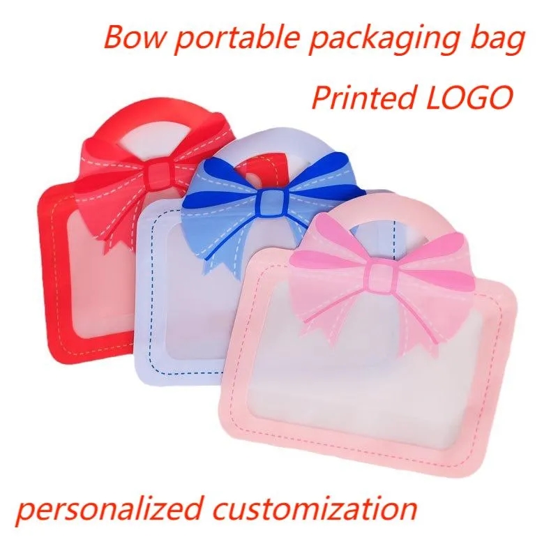 Bow portable packaging baked cookies and snacks sealed bag 4