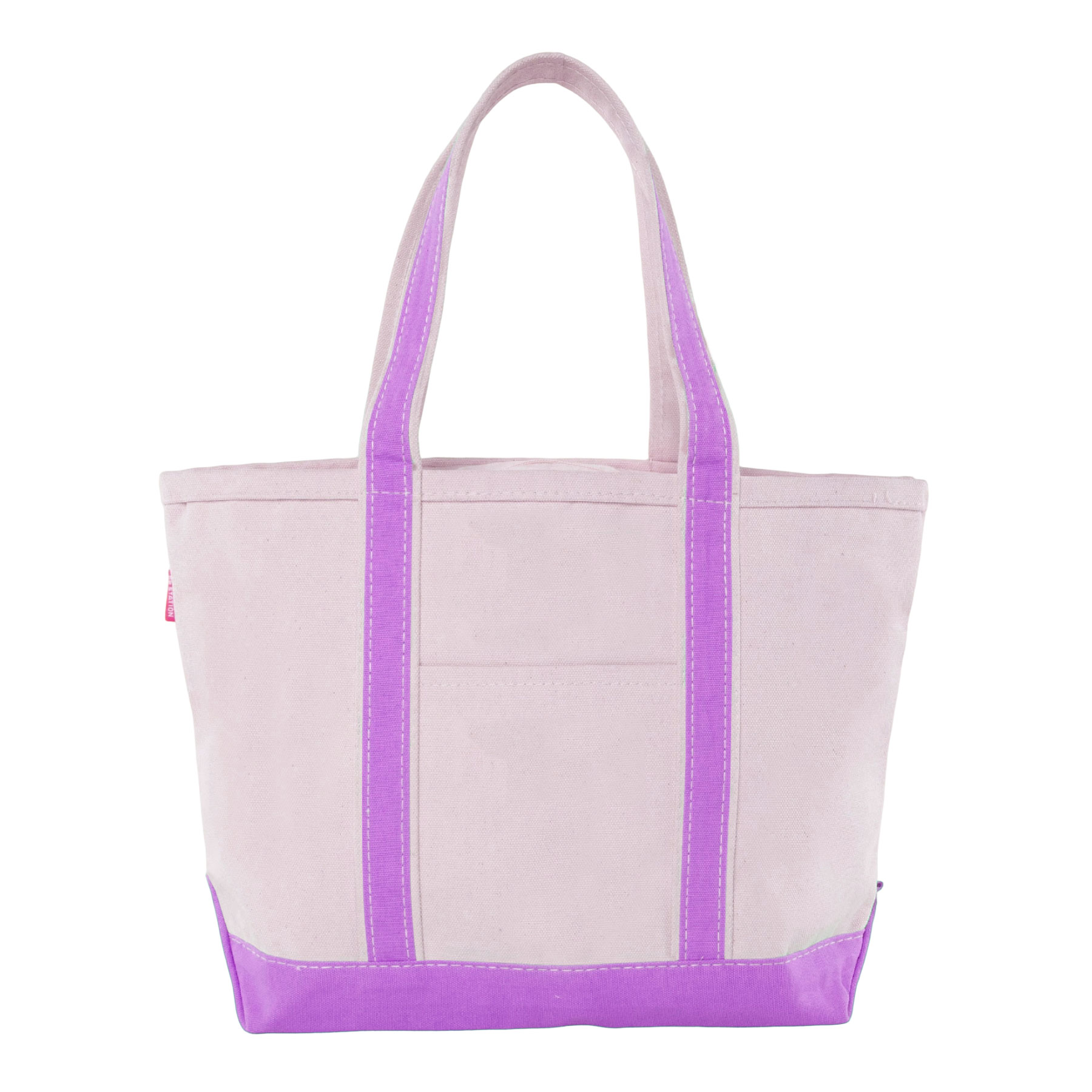 Reusable 120Z Two Tone Canvas Tote Bag With Front Pocket (16.5'' x 13'' x 3.85'') 8