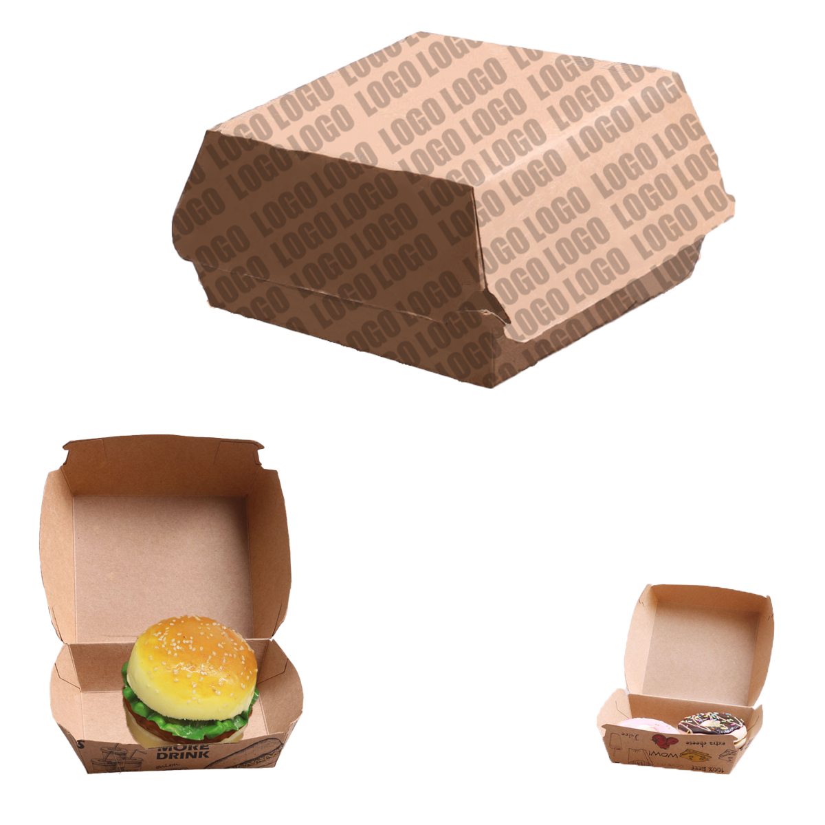 Custom Kraft Burger Box 1
