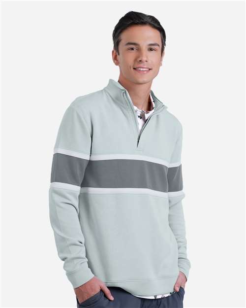 Men's Owen Quarter-Zip Colorblock Pullover - SWOQ500, custom hoodie or sweatshirt with logo imprint 23
