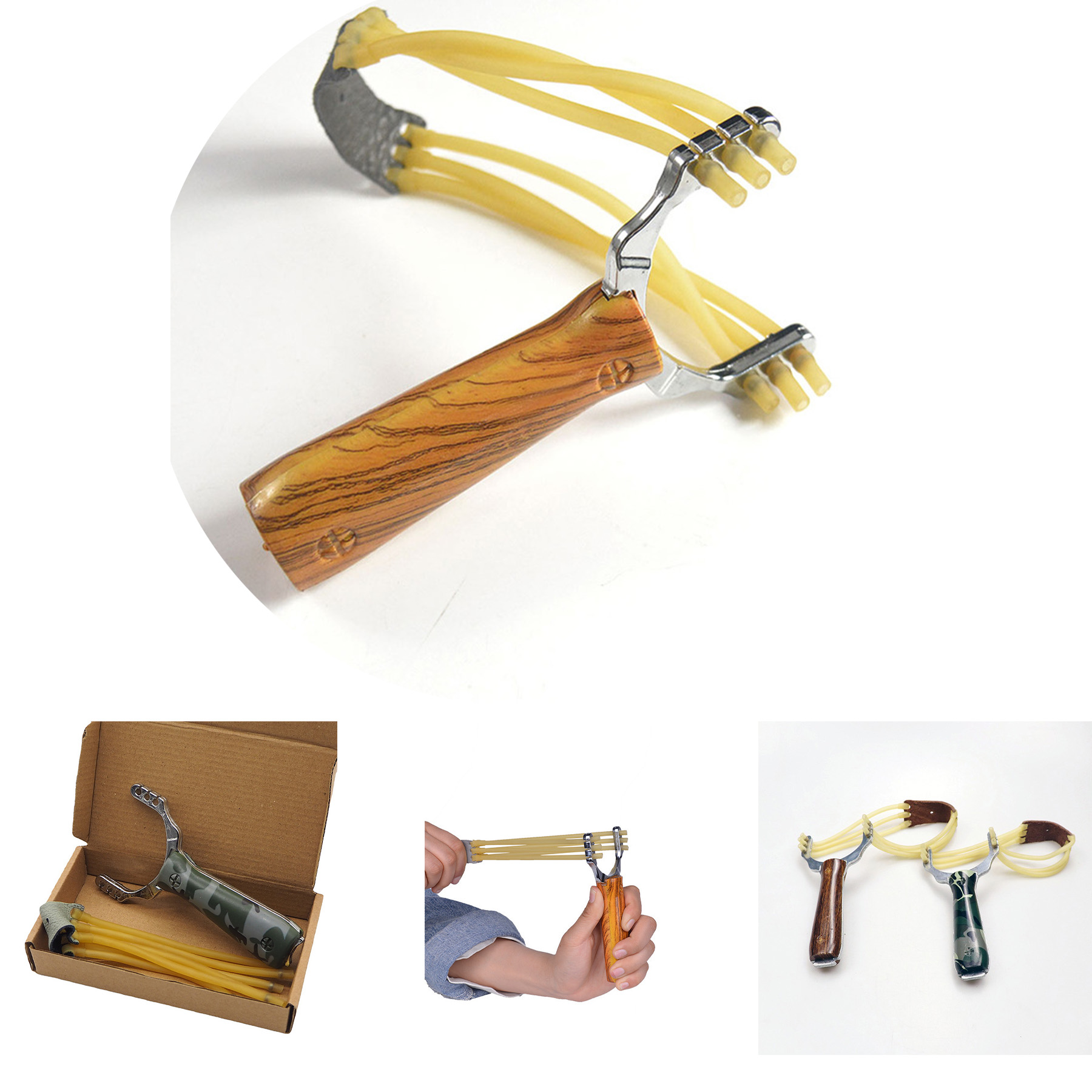 High Velocity Powerful Catapult Camouflage Slingshot 2
