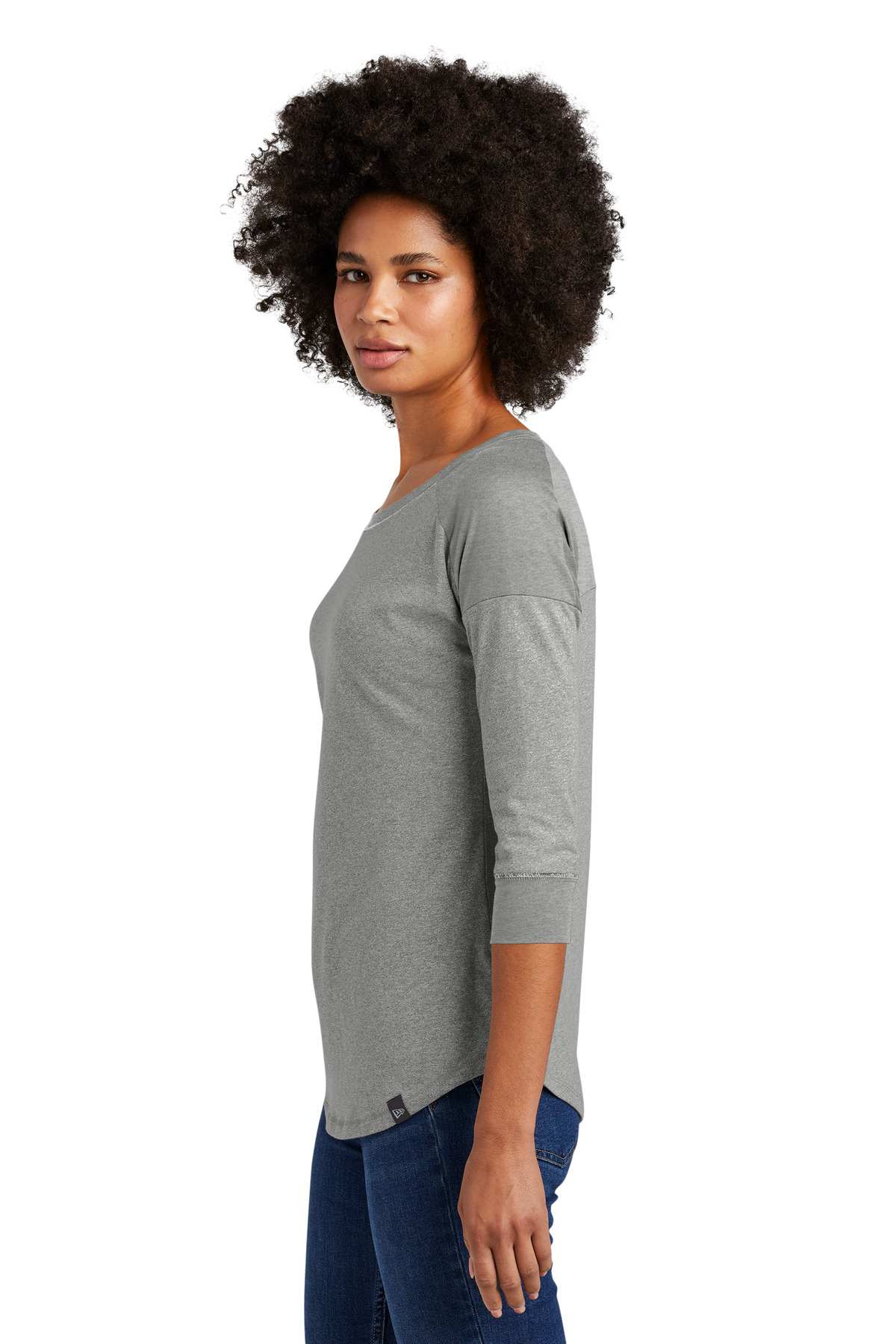 New Era Women's Heritage Blend 3/4-Sleeve Baseball Raglan Tee. LNEA104 17