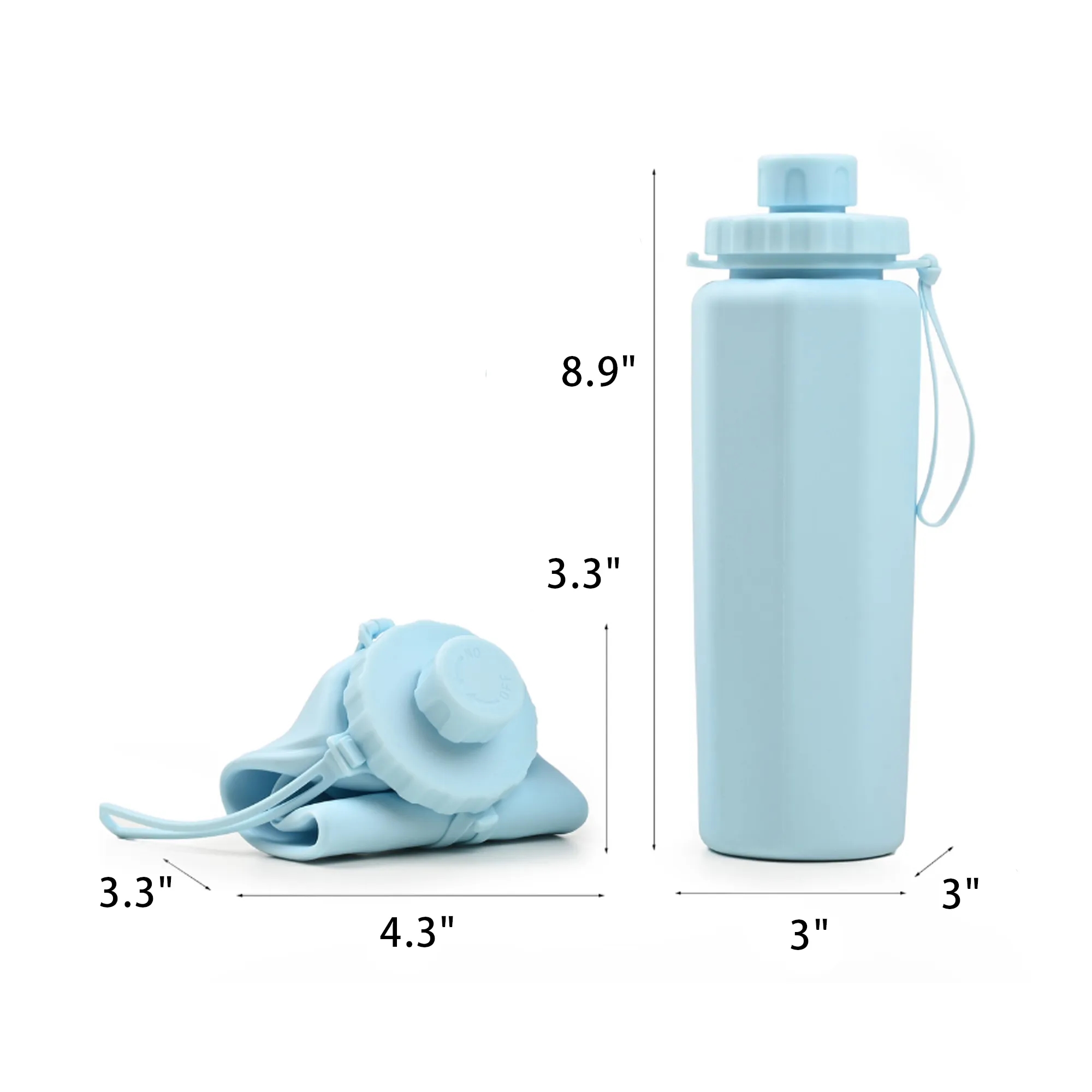 Collapsible Leakproof Silicone Sports Water Bottle 5