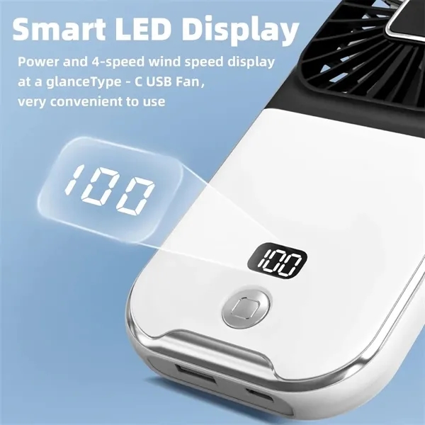 Portable Handheld Fan with 3000mAh Power Bank 2
