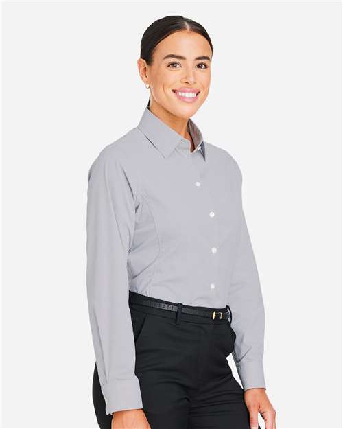 Women's CrownLux Performance® Microstripe Dress Shirt - DG537W 19