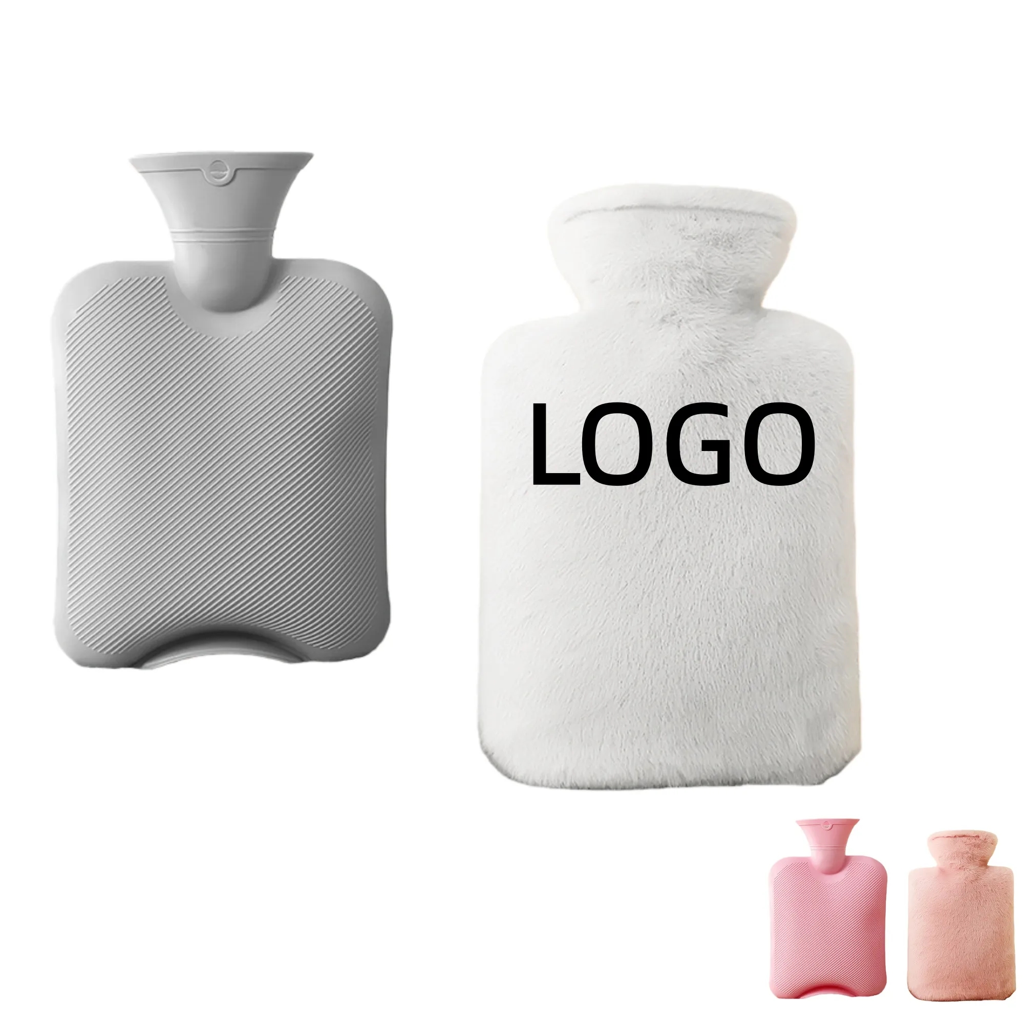 33oz Refillable Warm Hot Water Bag With Fleece Covered