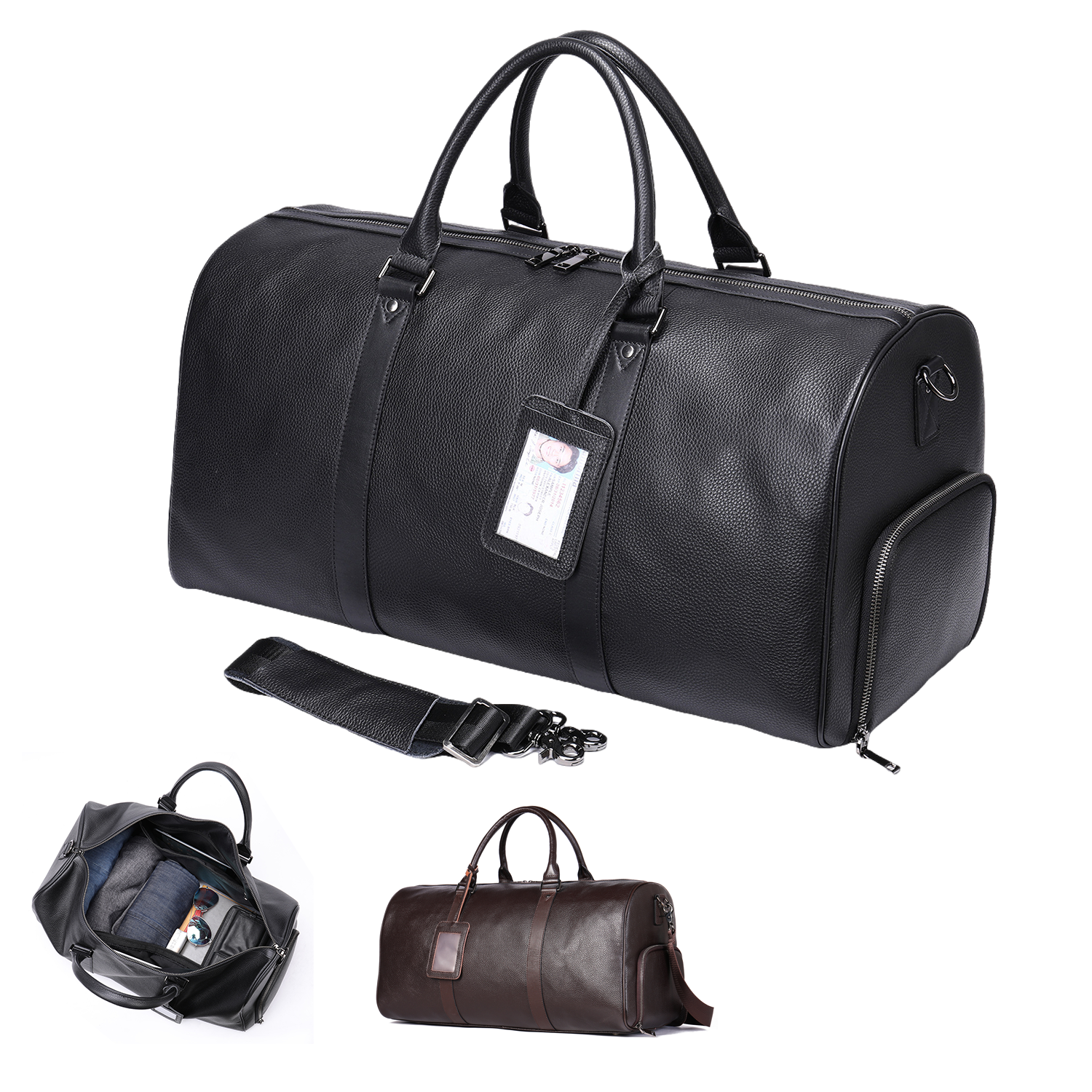 Genuine Leather Travel Duffel Bag 3