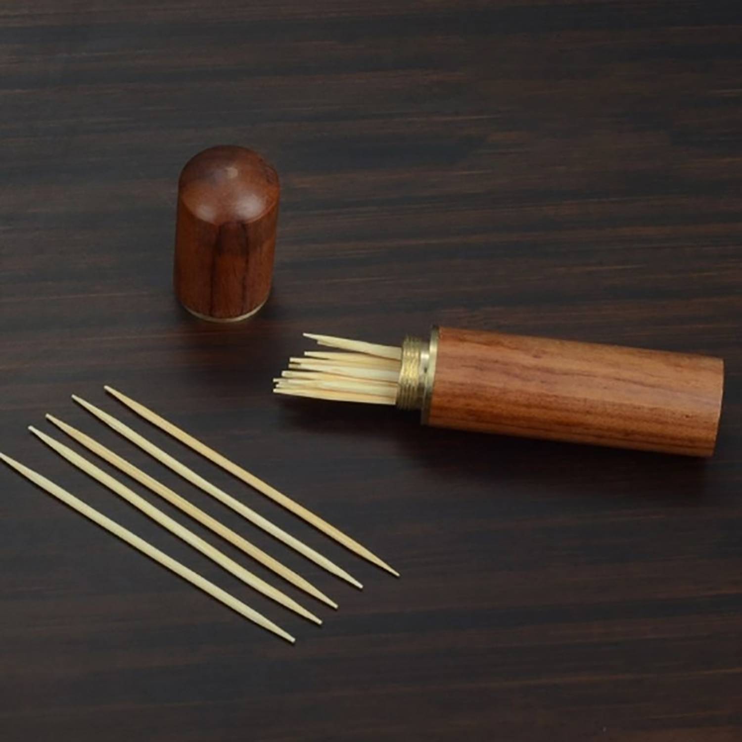 Portable wood toothpick holder 7