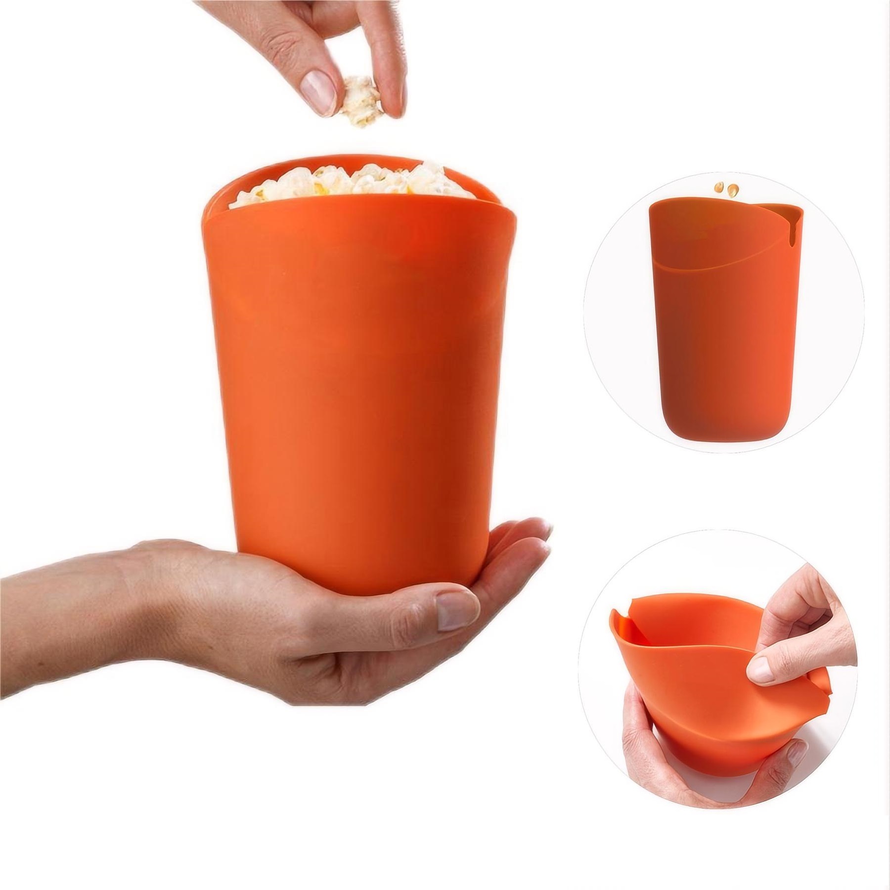 Silicone Popcorn Bucket Bowl 4