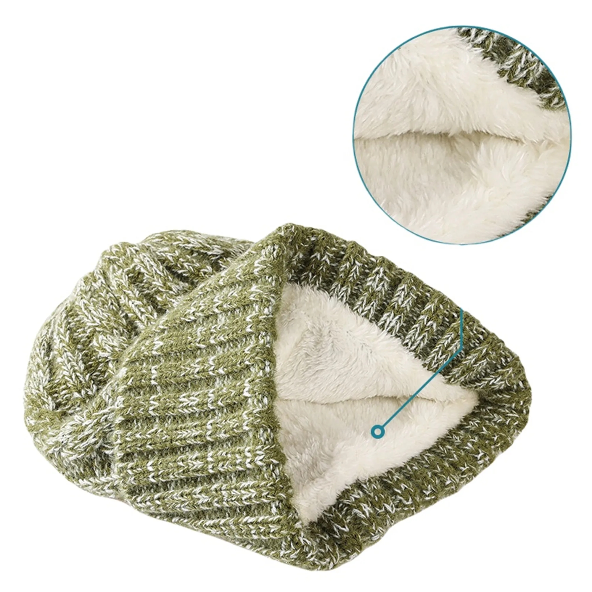3 In 1 Winter Beanie Hat Gloves Scarf Set 7
