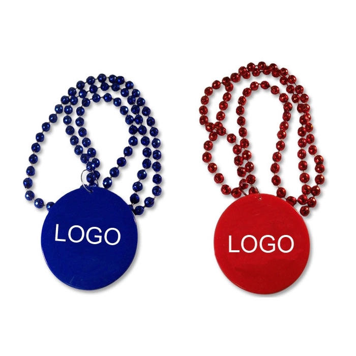 Mardi Gras Beads with Medallion 1