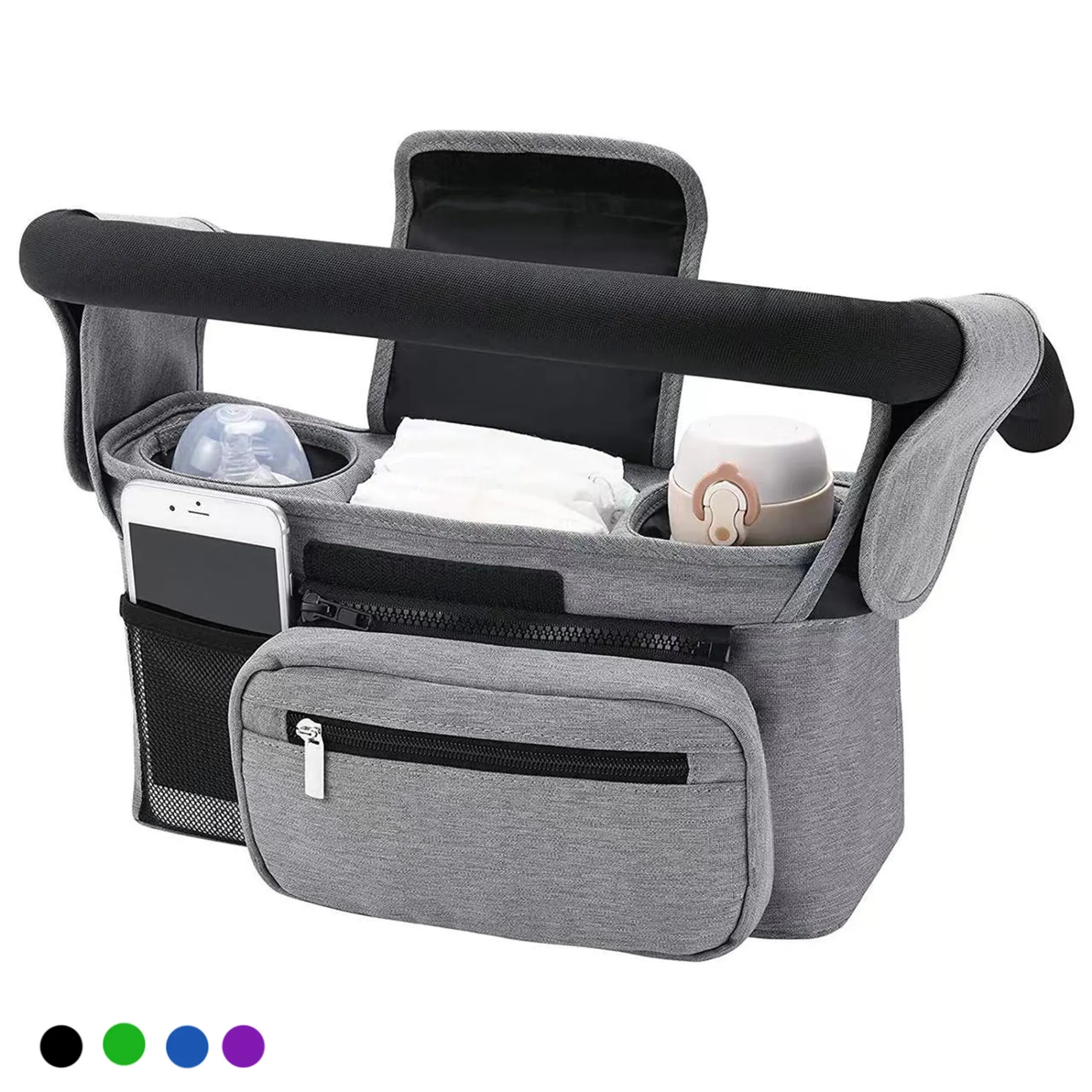 Anti-Slip Straps Baby Stroller Organizer 2