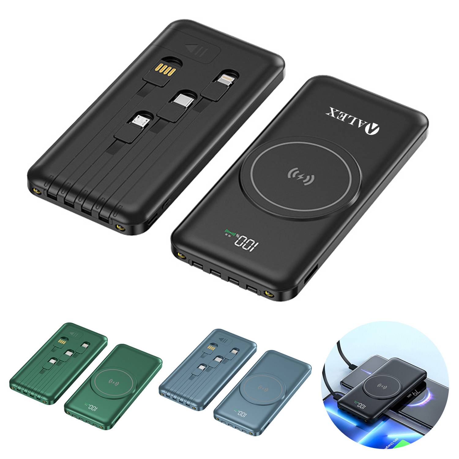 10000mAh Portable Magnetic Wireless Charger Power Bank 7
