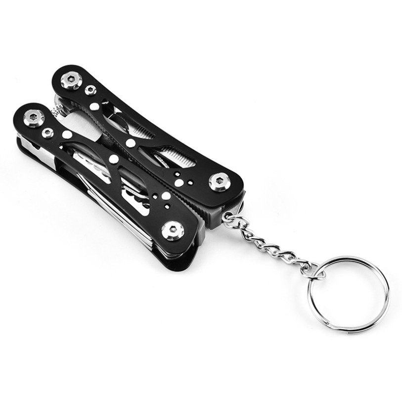Stainless Steel Folding Pliers Multi-Tool with Key Ring 7
