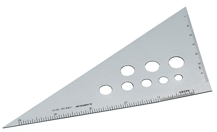 10" 30/60/90 Degree Aluminum Triangle 1