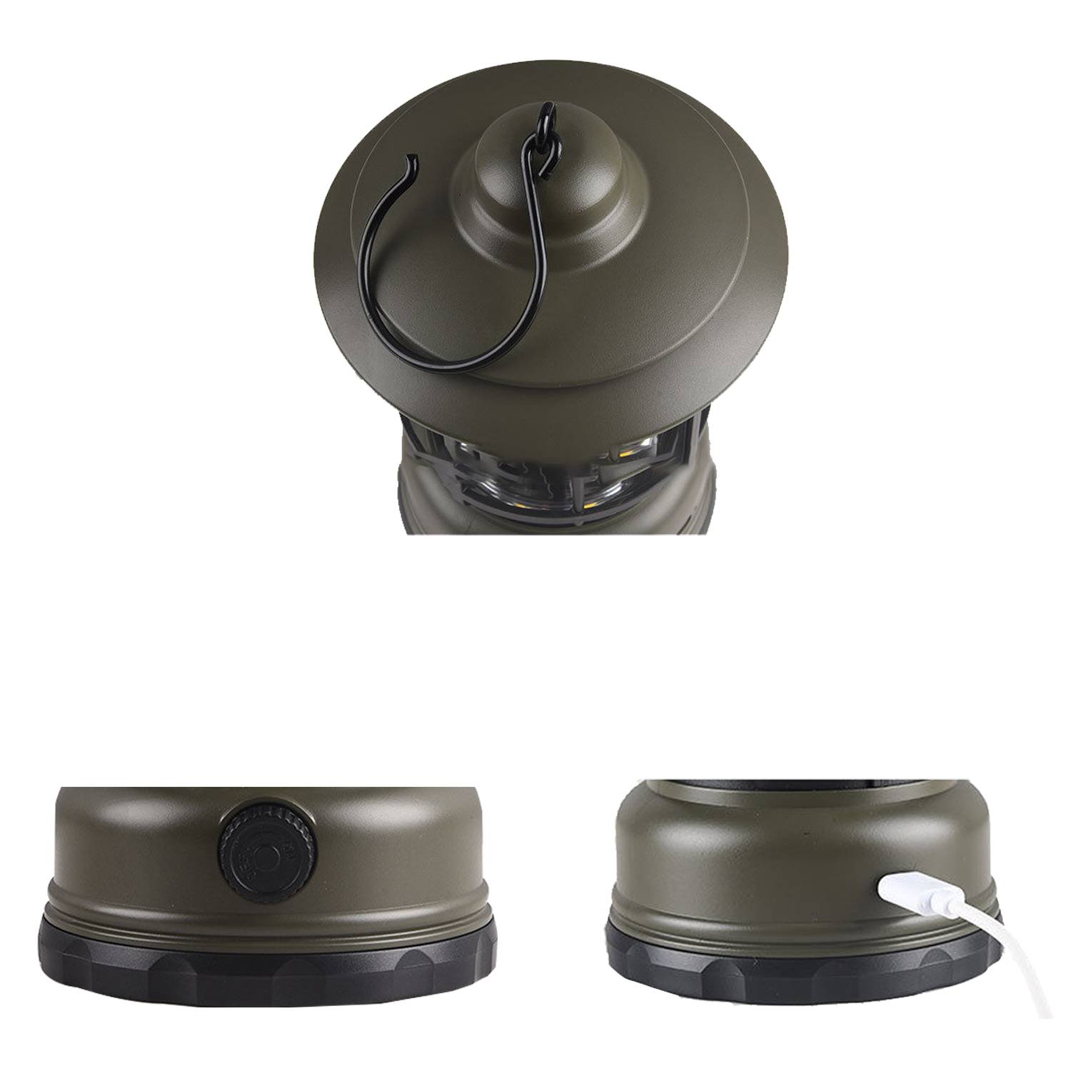Rechargeable Camping Light with Hand-Cranked 3