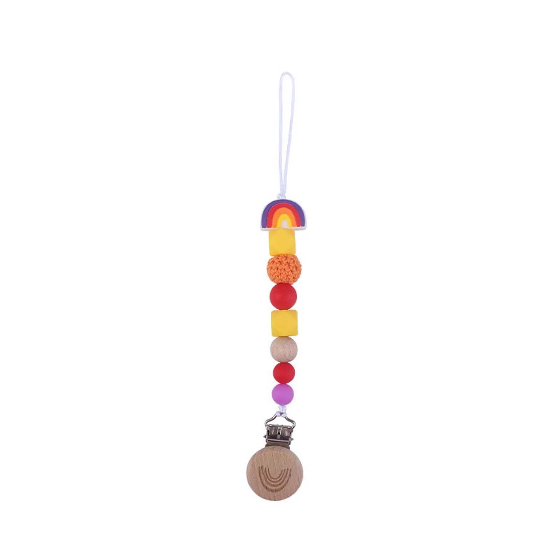 Beech Rainbow Pacifier Clip 5