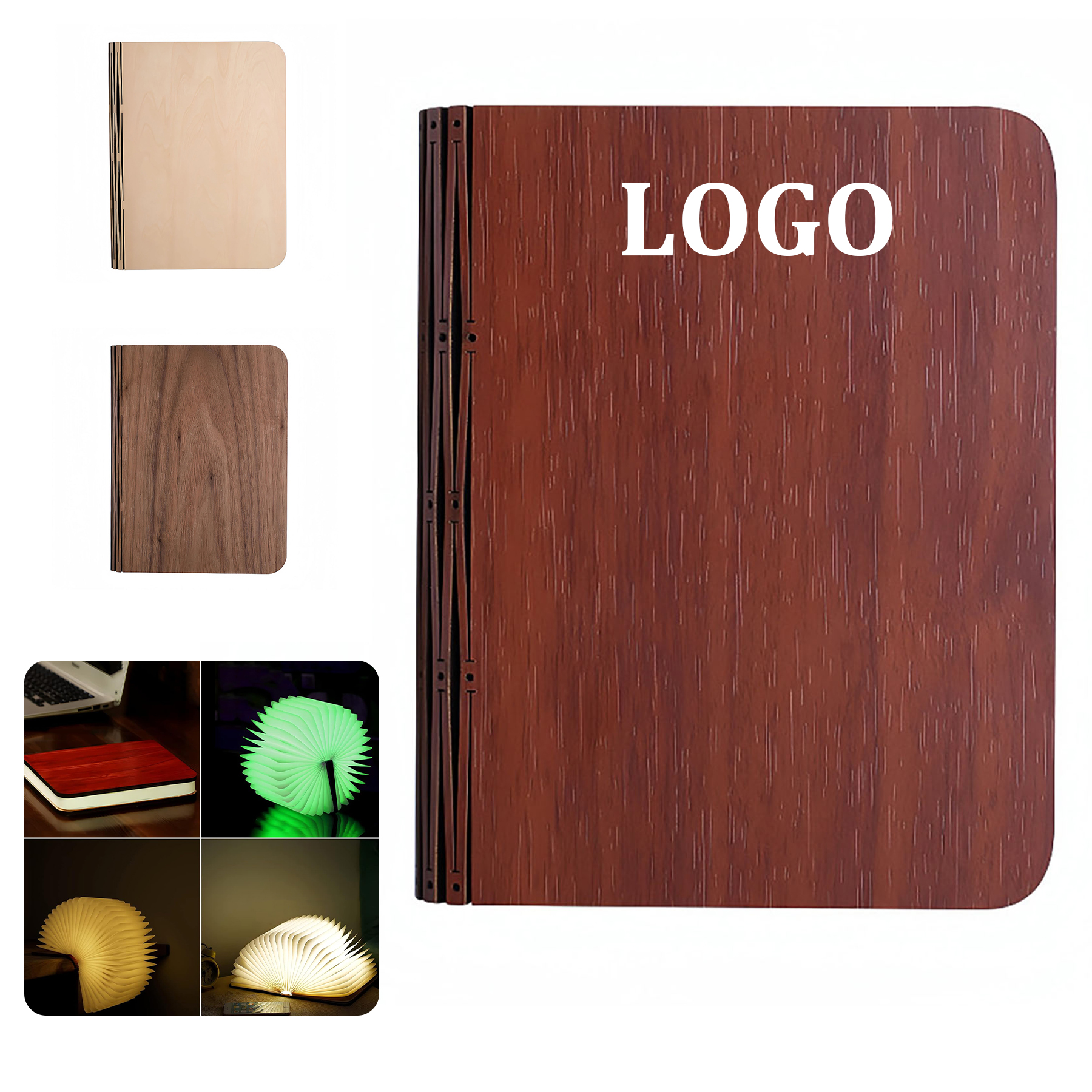 Wooden Folding Book Lamp 4