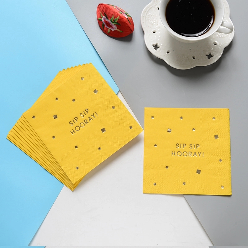 Custom Gold Dot Confetti Paper Napkins 7