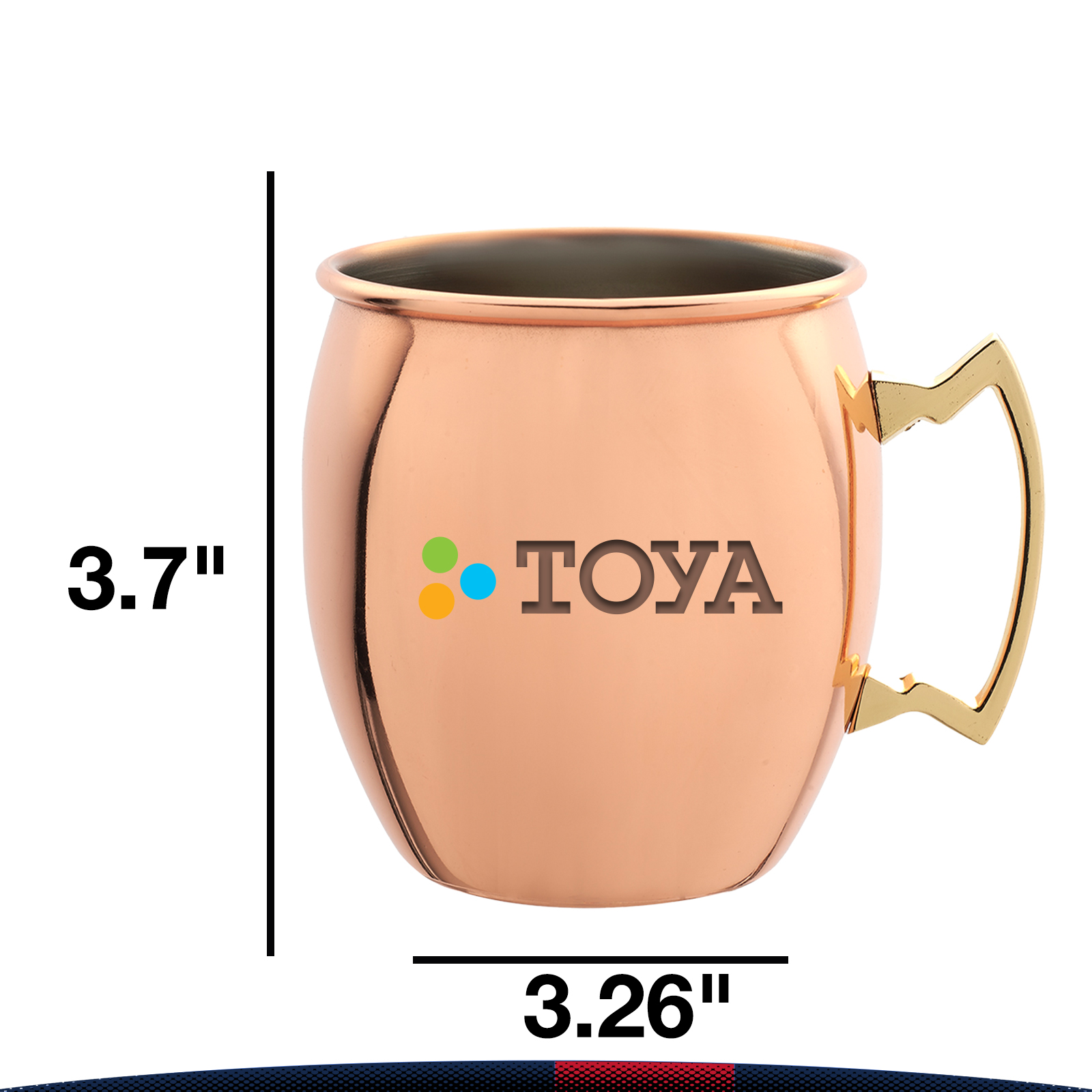 16 oz. Copper Coated Stainless Steel Mug 3