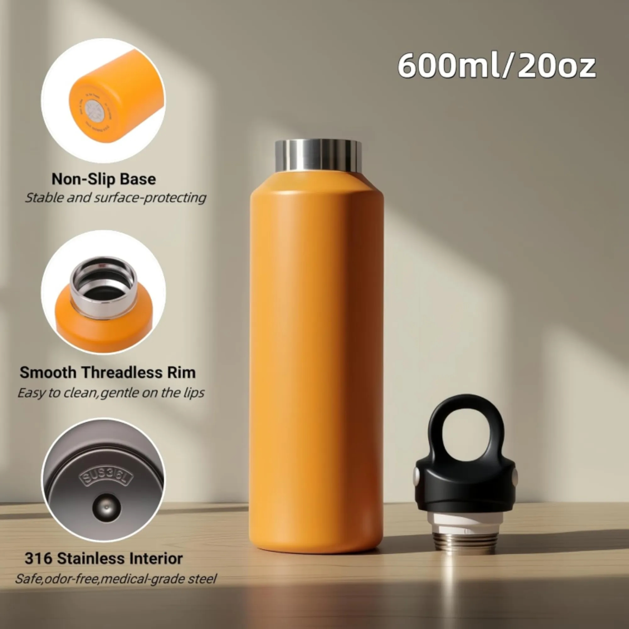 Open-lid Stainless Steel Insulated Cup Free Shipping 5