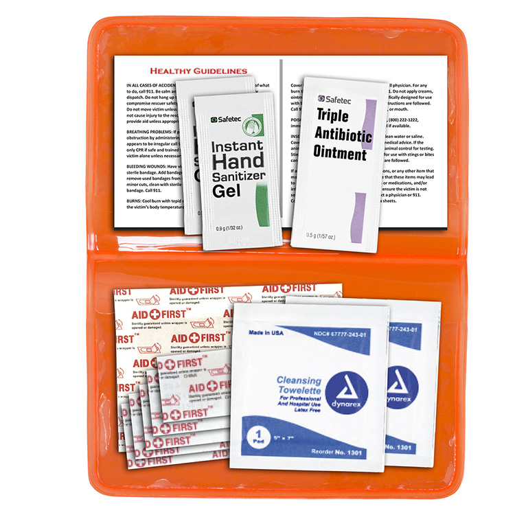 "Delilah" 12 Piece First Aid Kit In Colorful Vinyl Pouch 2