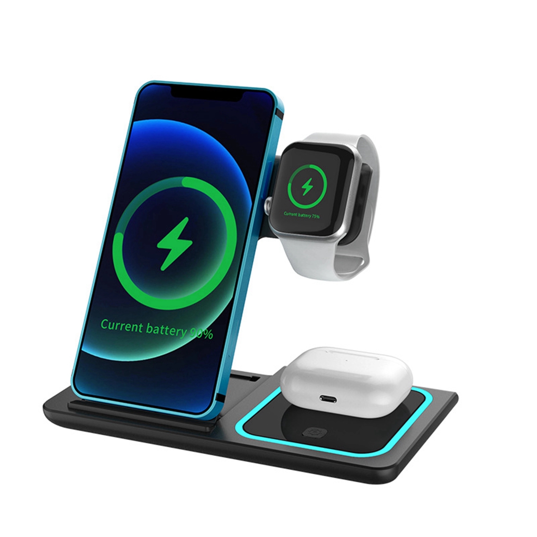 15 Watt Foldable 3 in 1 Wireless Charger 3