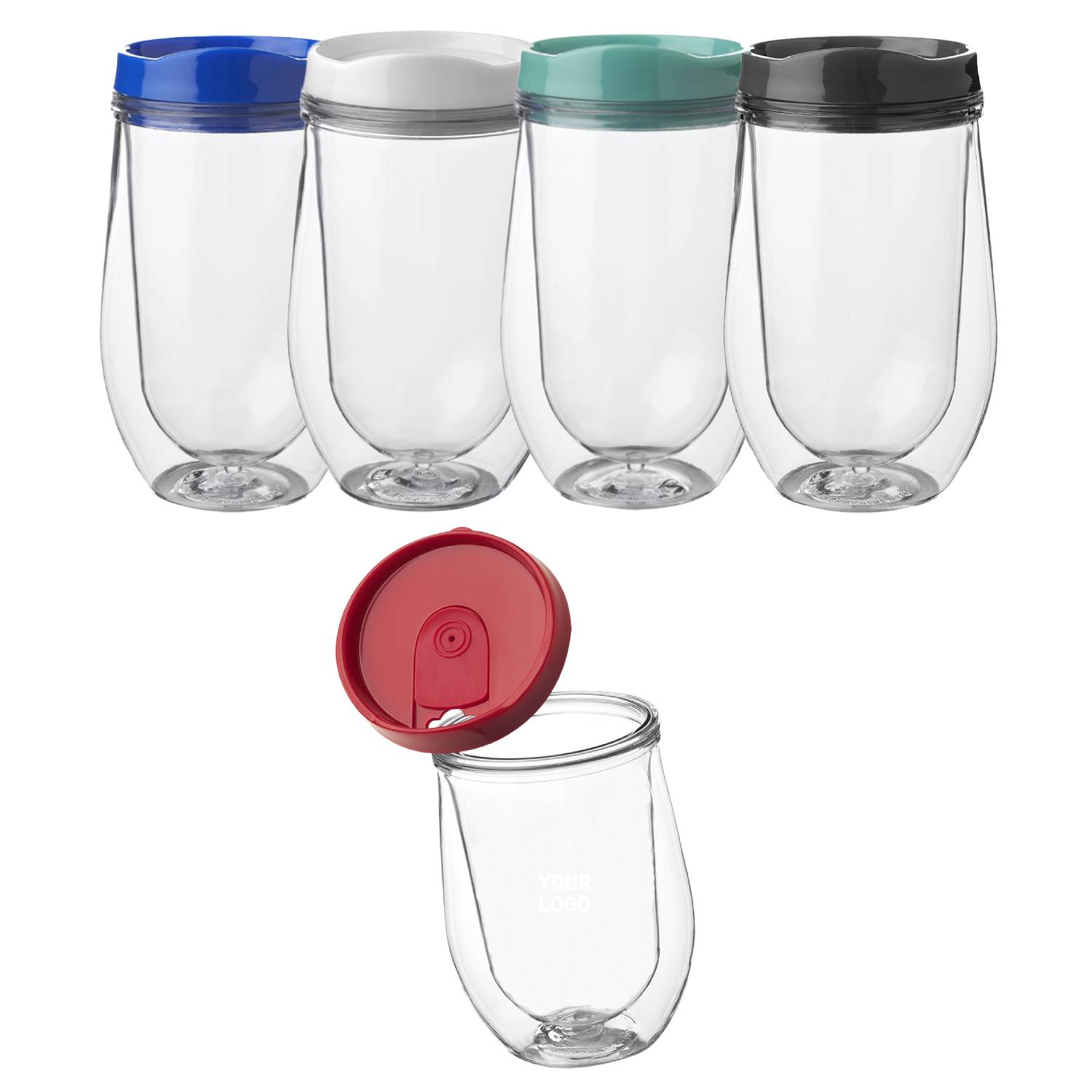 Double Wall Acrylic Tumbler with Lid, 15 oz. 4