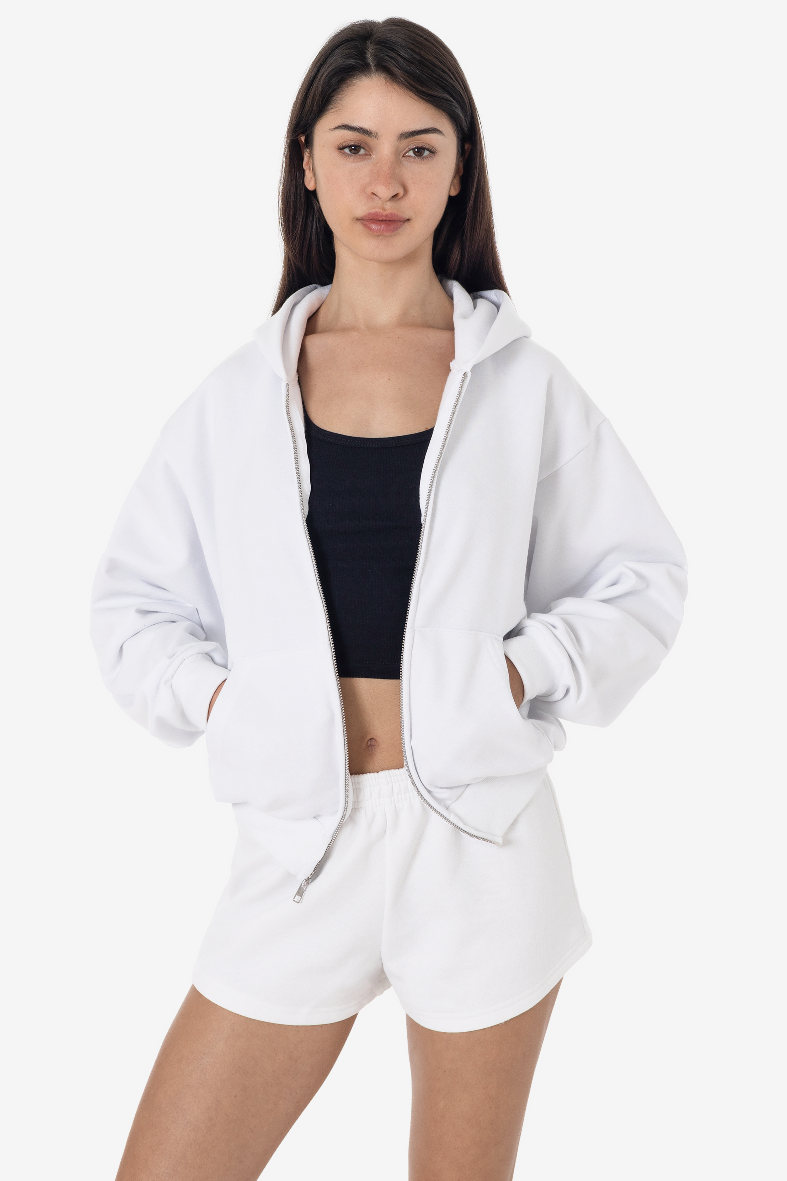 Mid-Weight Crop Zip Hoodie 5