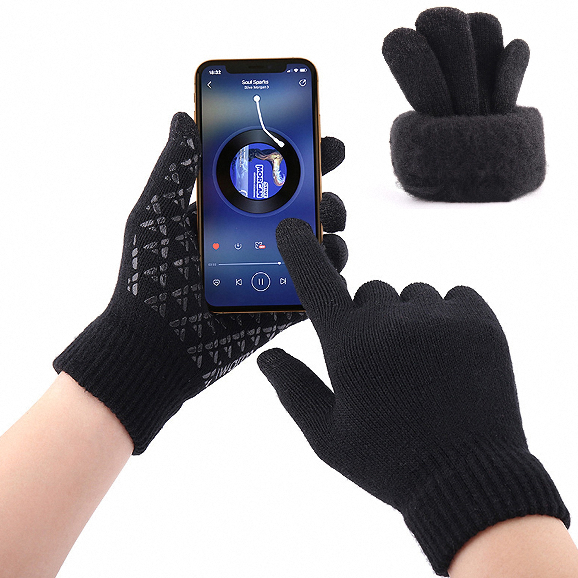 Touchscreen Knitted Gloves for Adults Unisex 2