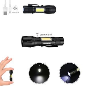 Portable Mini Zoom Function LED Flashlight with Clip 16