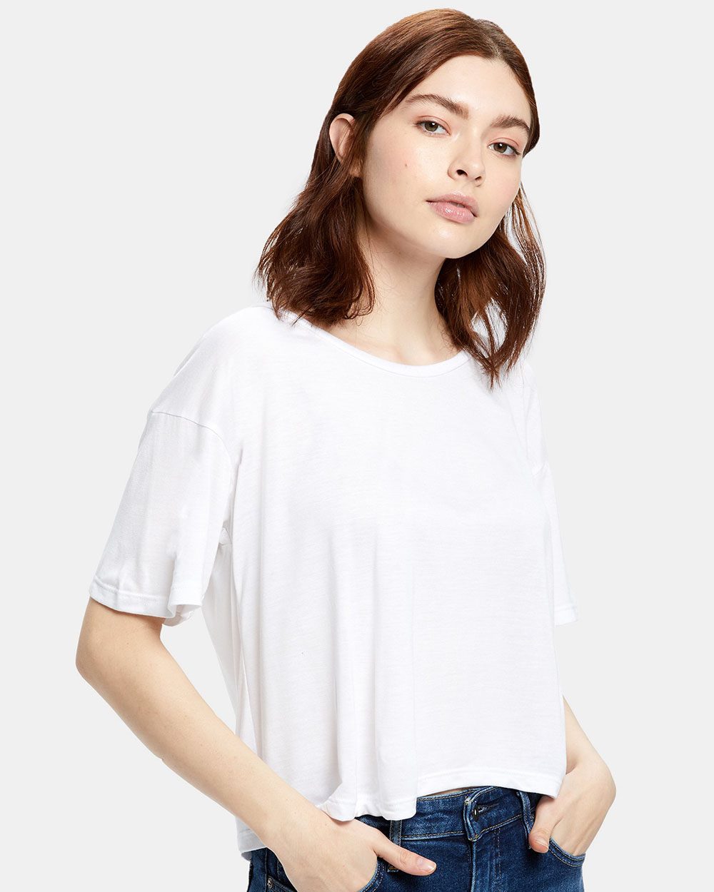 Women's Boxy Open Neck Tee - US309 18