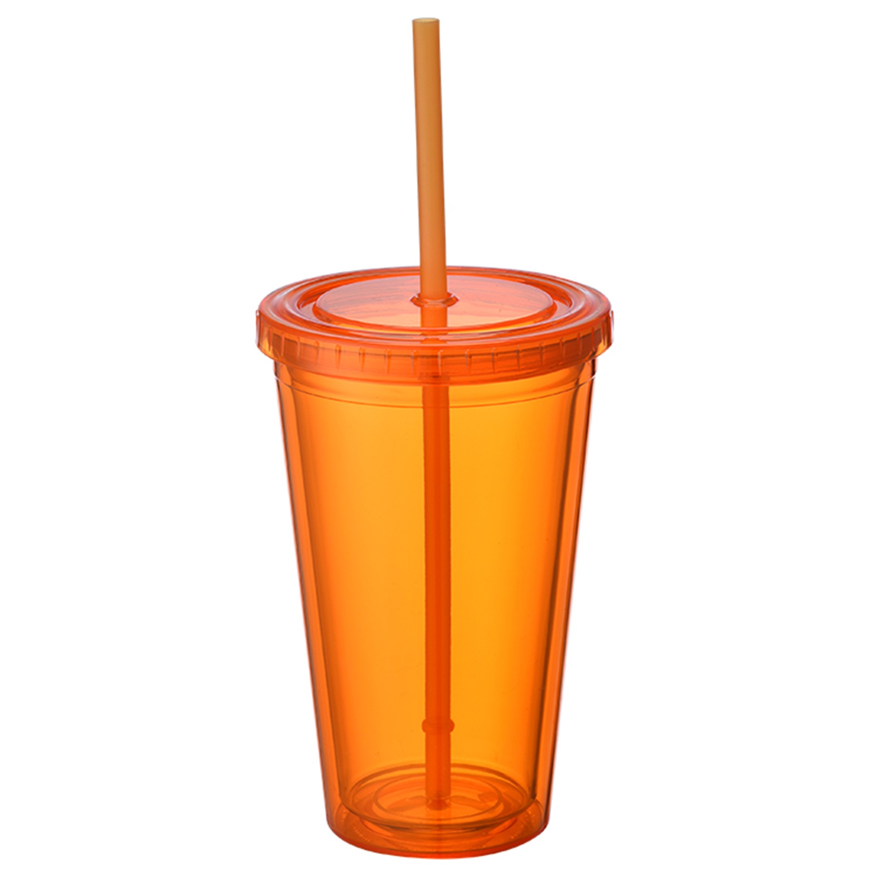 16 Oz. Double Wall Tumbler With Lid & Straw 2