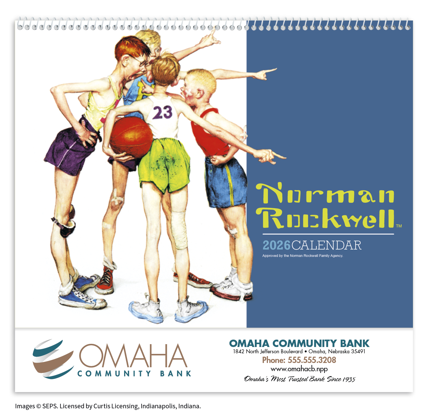 HotLine® Products Norman Rockwell Appointment Calendar - Spiral 58