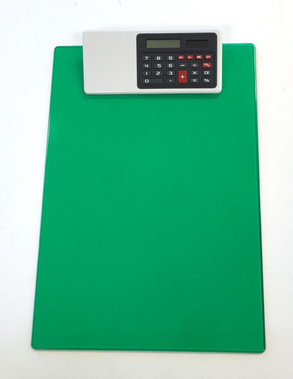 Letter Size Clipboard w/Dual Power Calculator Clip 29