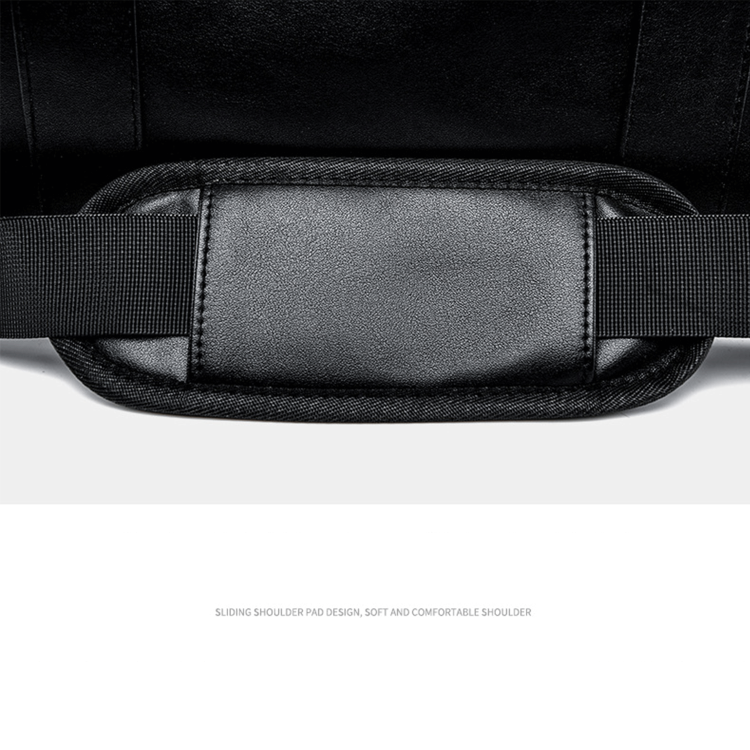 black spacious water-proof traveler PU leather Duffel Bag 9