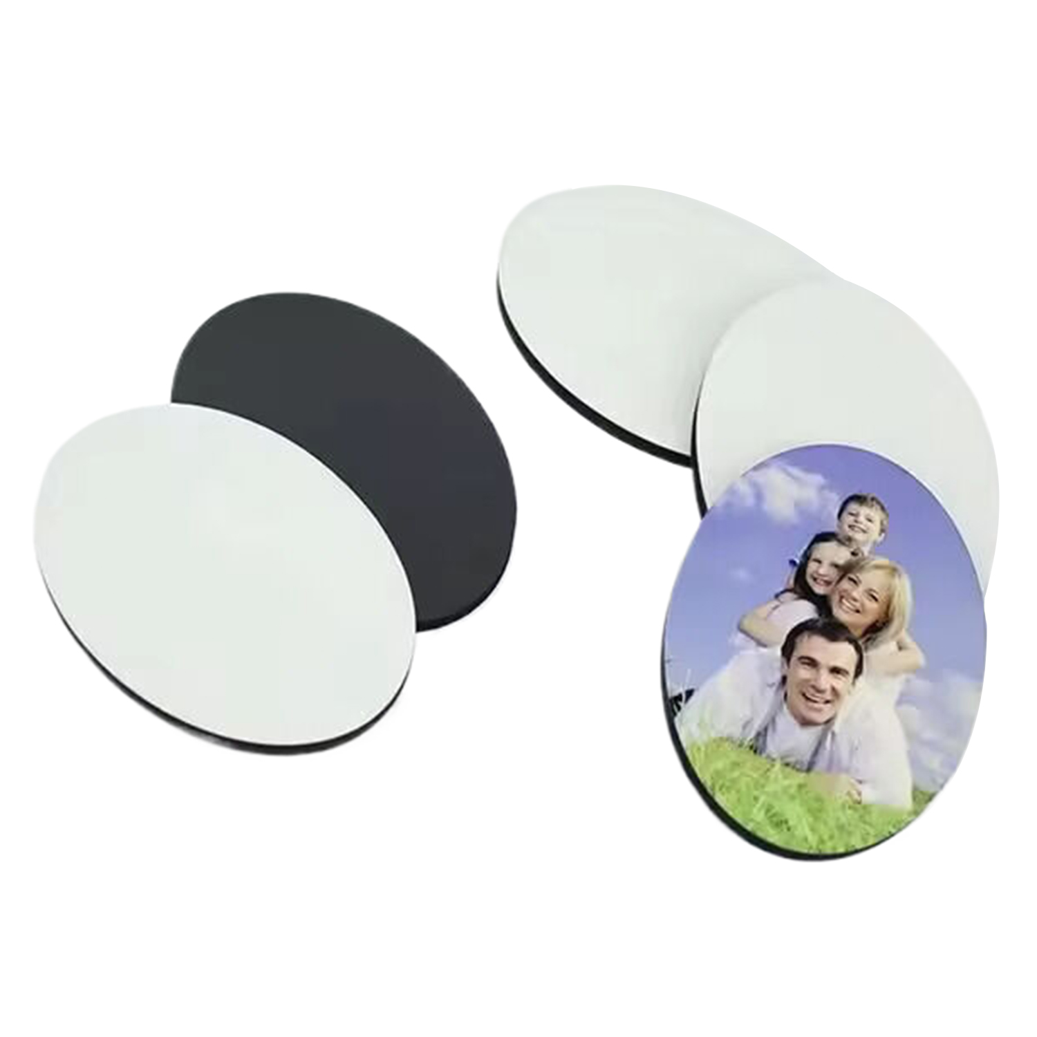 Oval Shaped Sublimation MDF Fridge Magnet 3