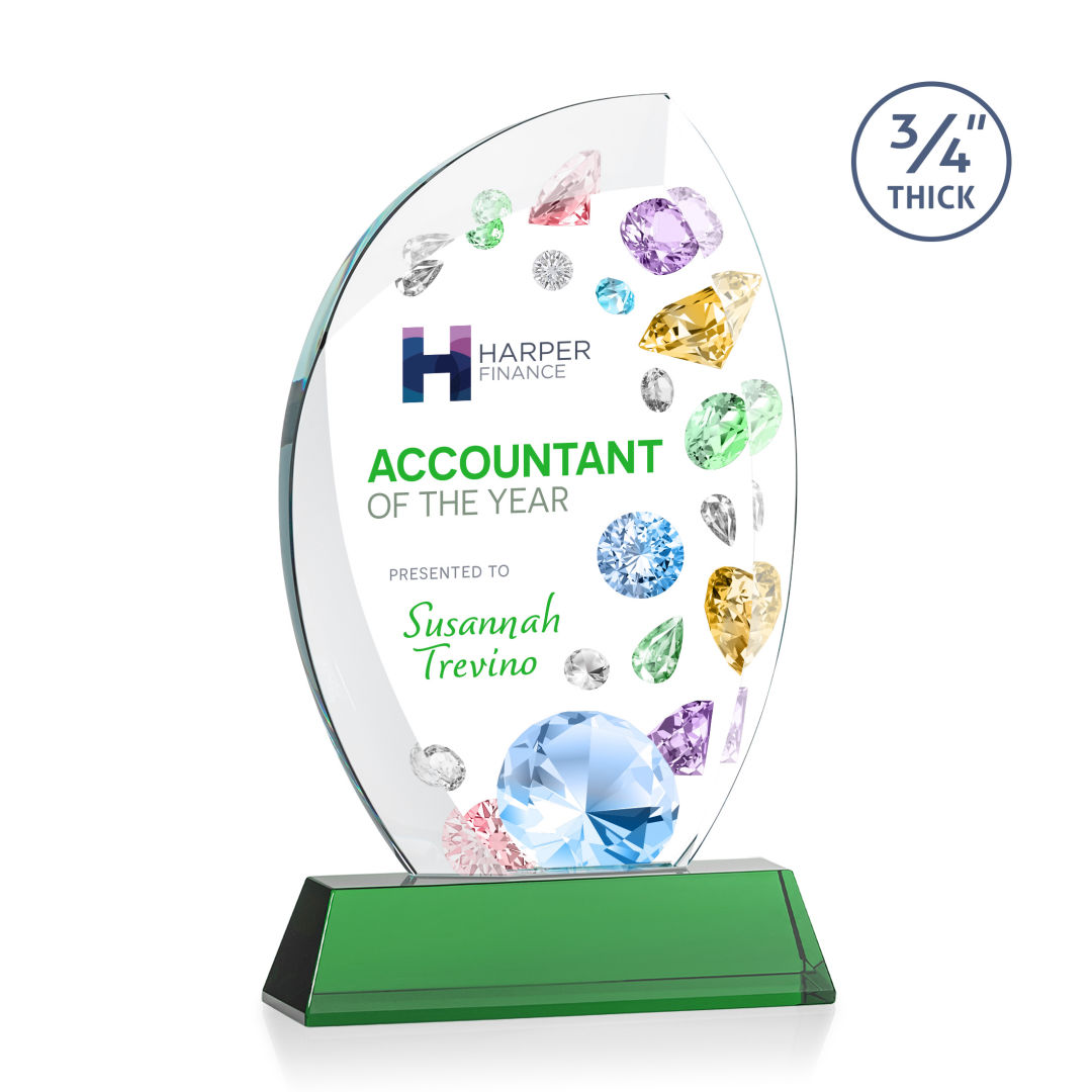 Wichita VividPrint™ Award on Newhaven Base - Green 2