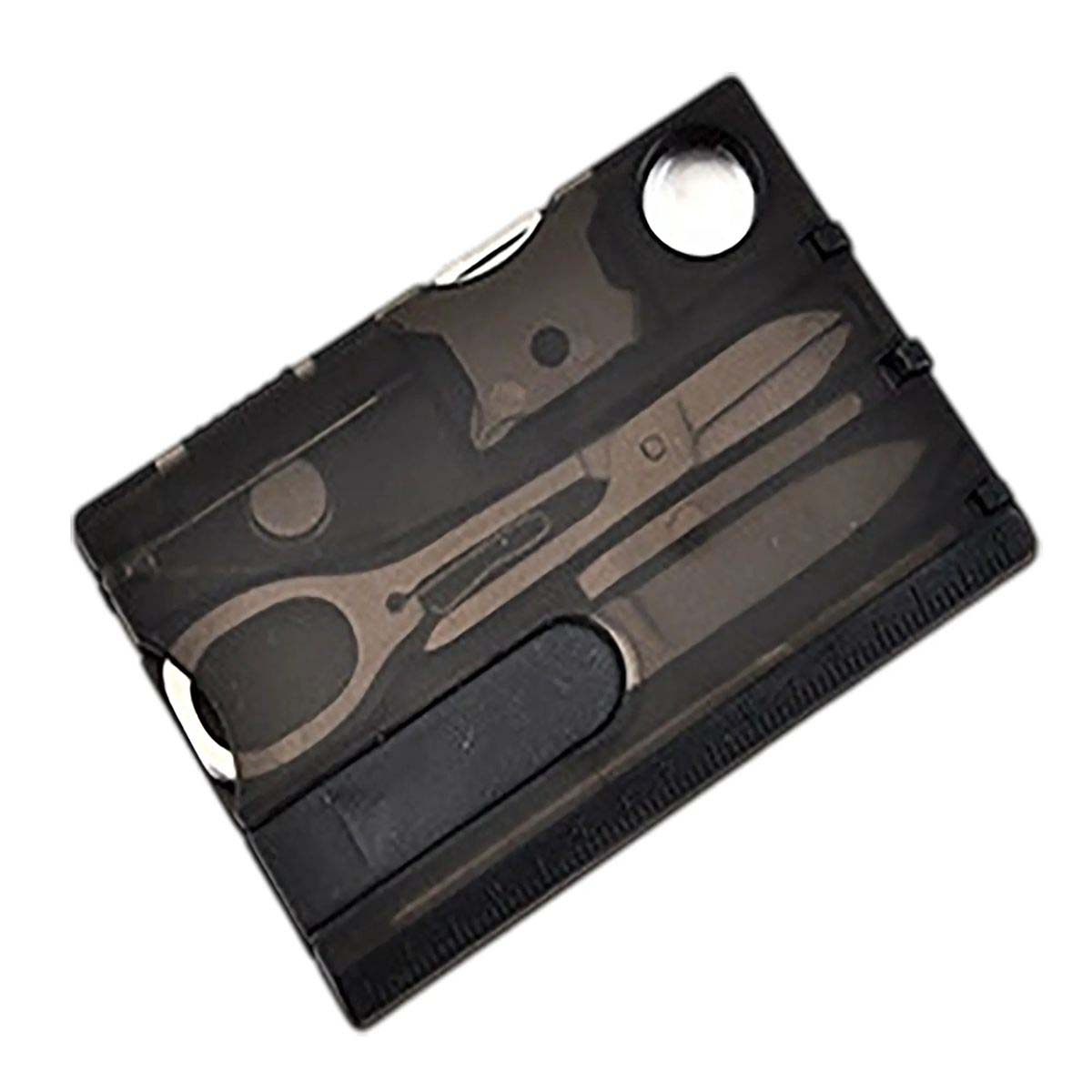 Stainless Steel Outdoor Survival Card with LED Light 3