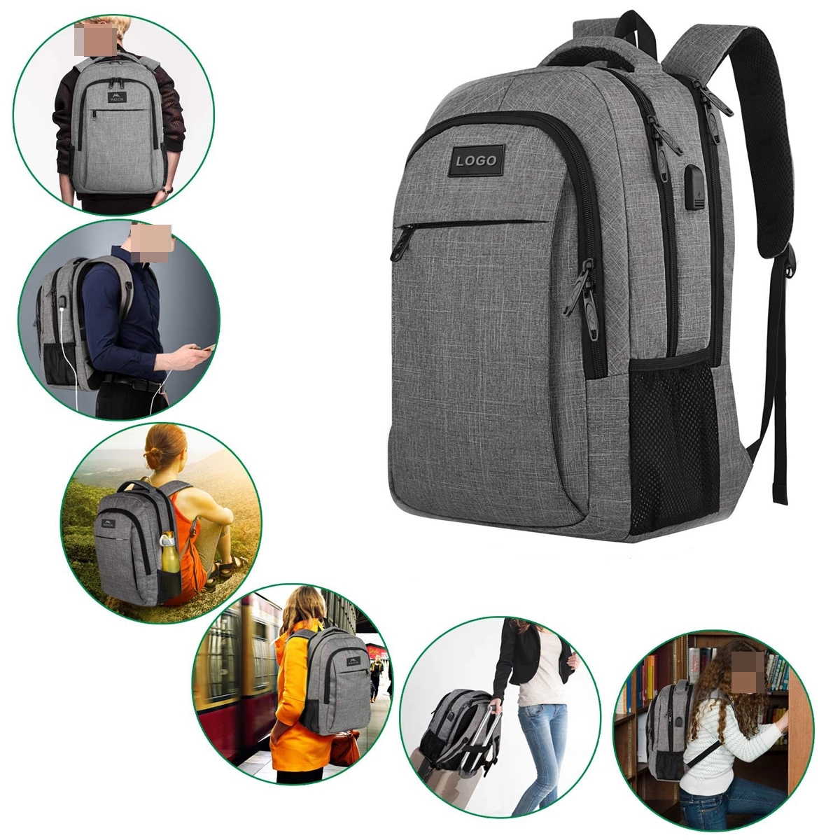 Durable Laptops Backpack With Usb Charging Port 3