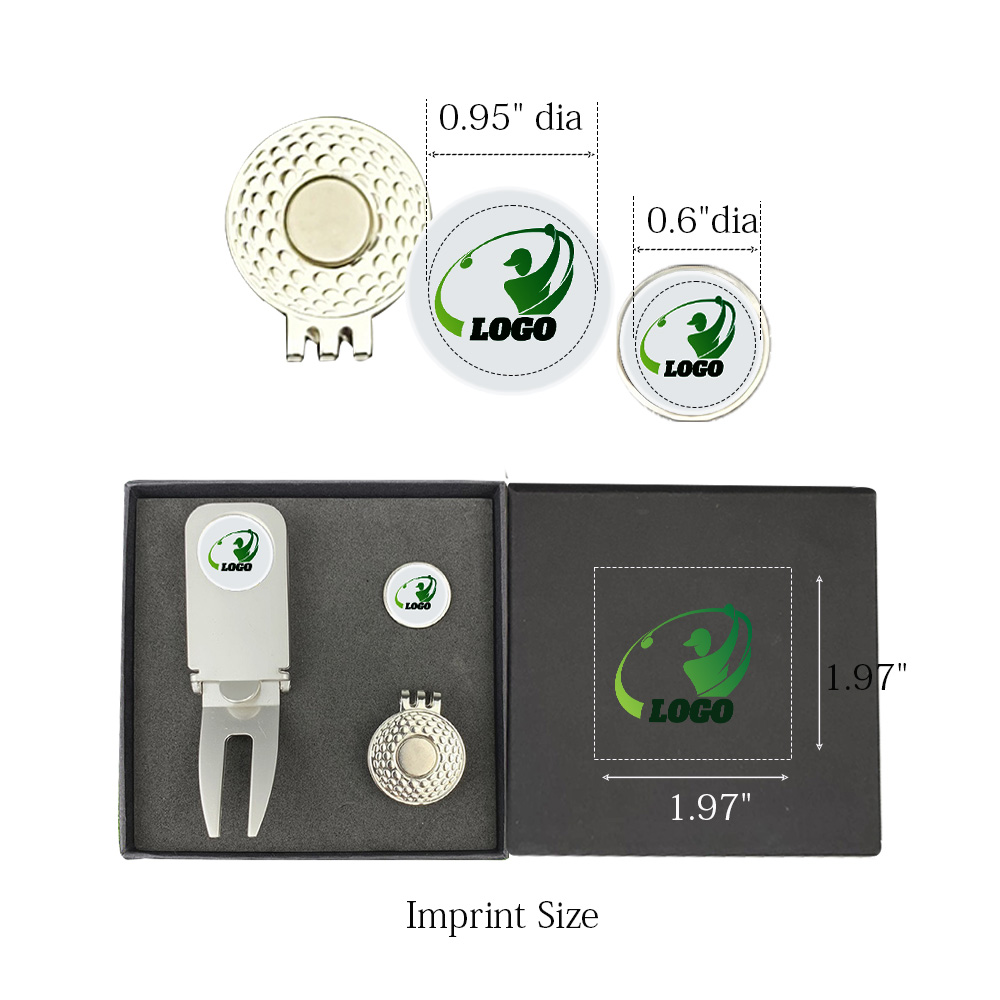 Golf Cigar Holder Divot Tool Gift Set 4