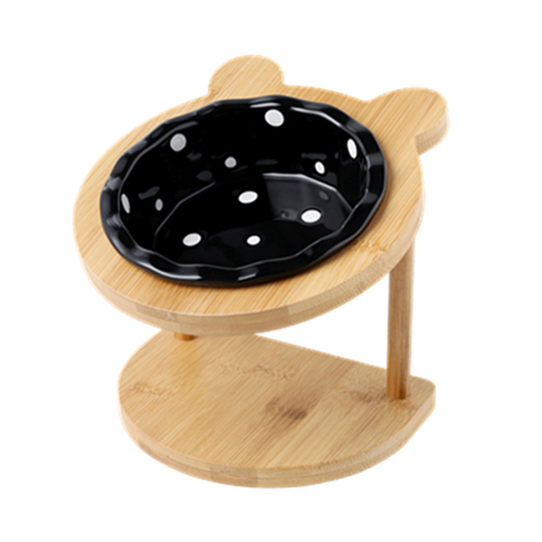 Ceramic Cat Bowl Rack And Cat Bowl 5