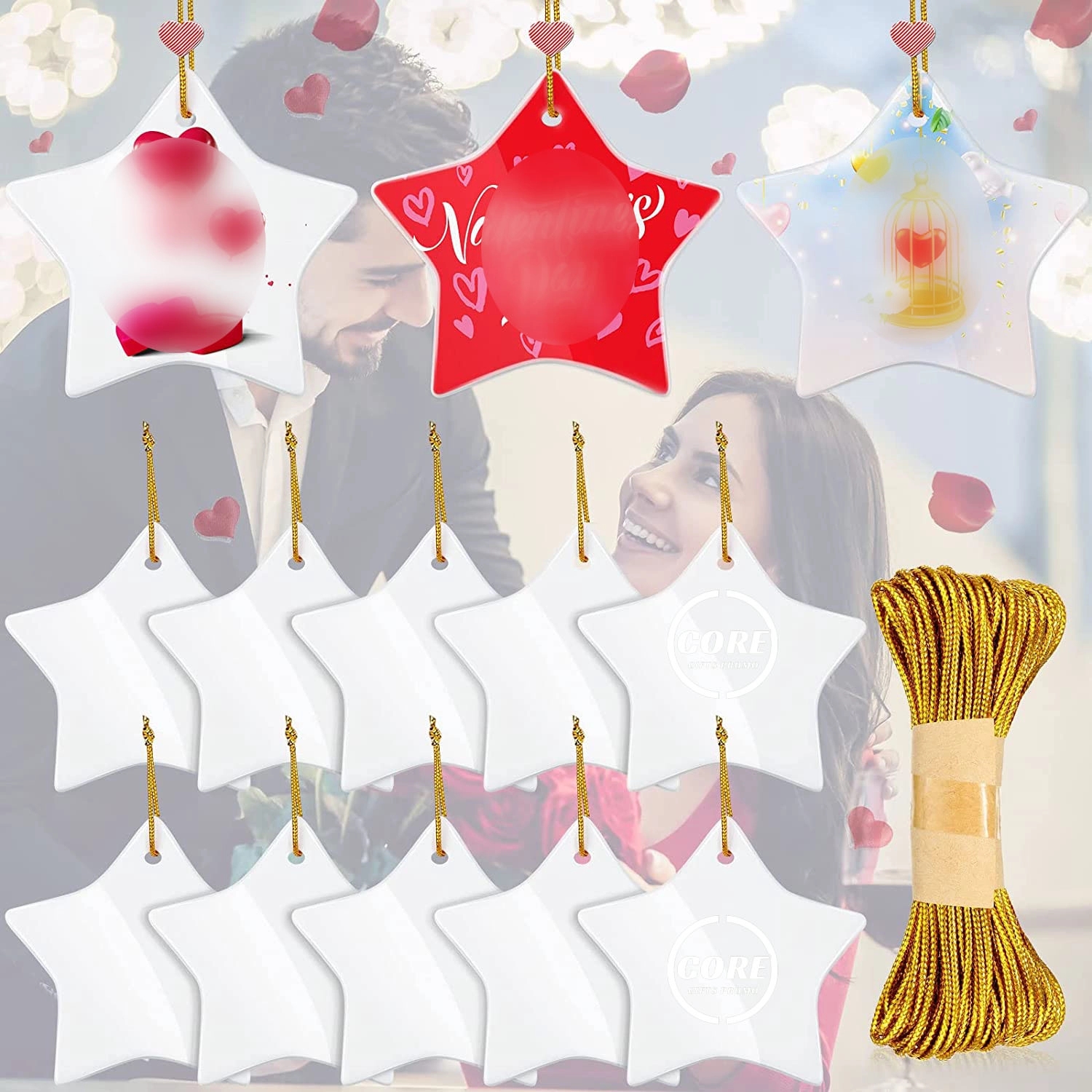 Custom Sublimation Ceramic Ornament 3