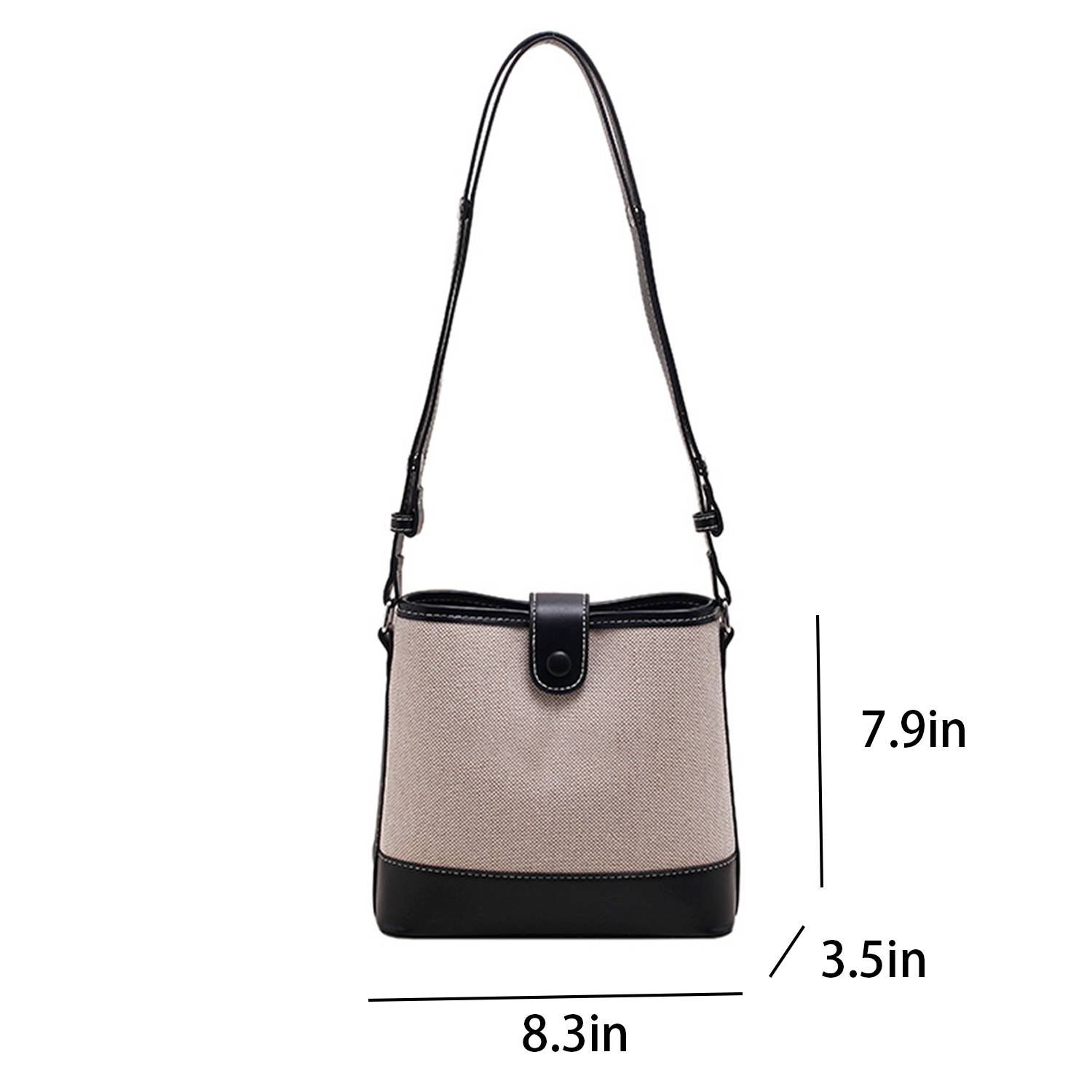 Canvas Crossbody Bag Trend Color Clash for Women 2