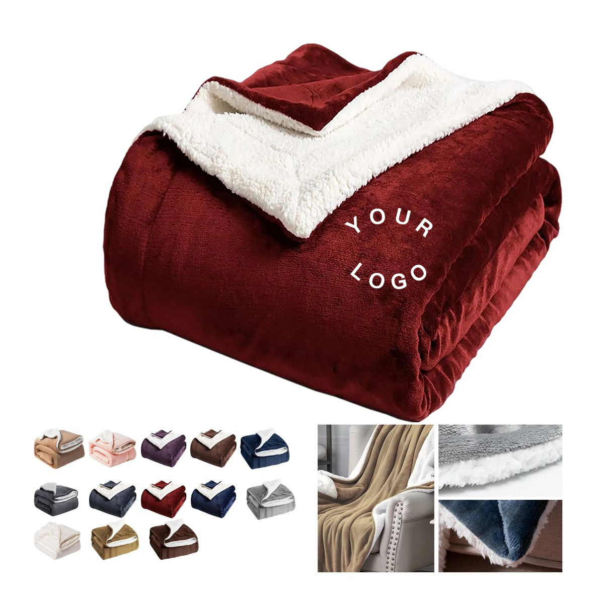 Soft Sherpa Throw Blanket 50x60 Inch for Home Use 14
